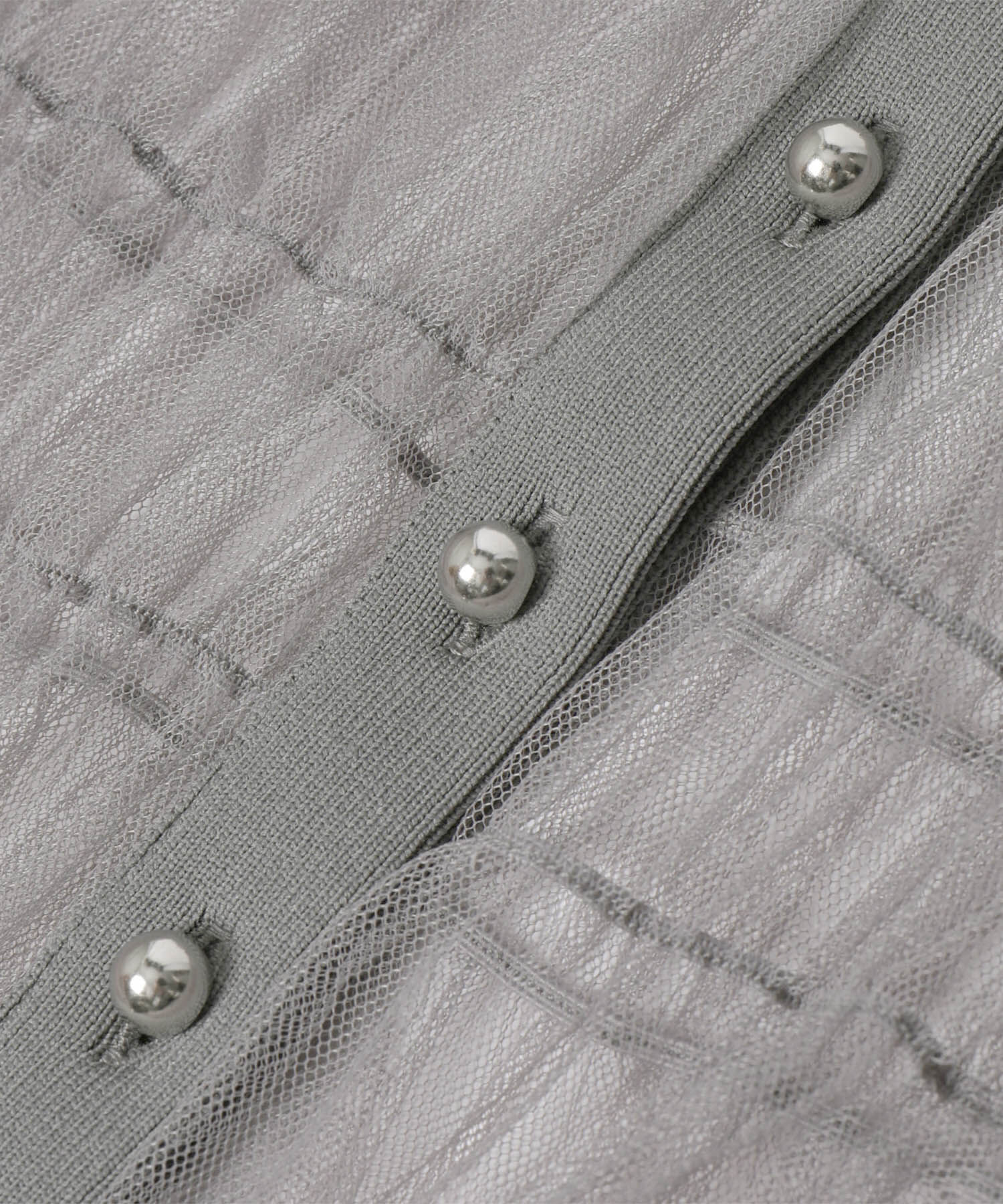 ADAM ET ROPE'「【WEB限定】ギャザーチュールカーディガン」|カーディガン|