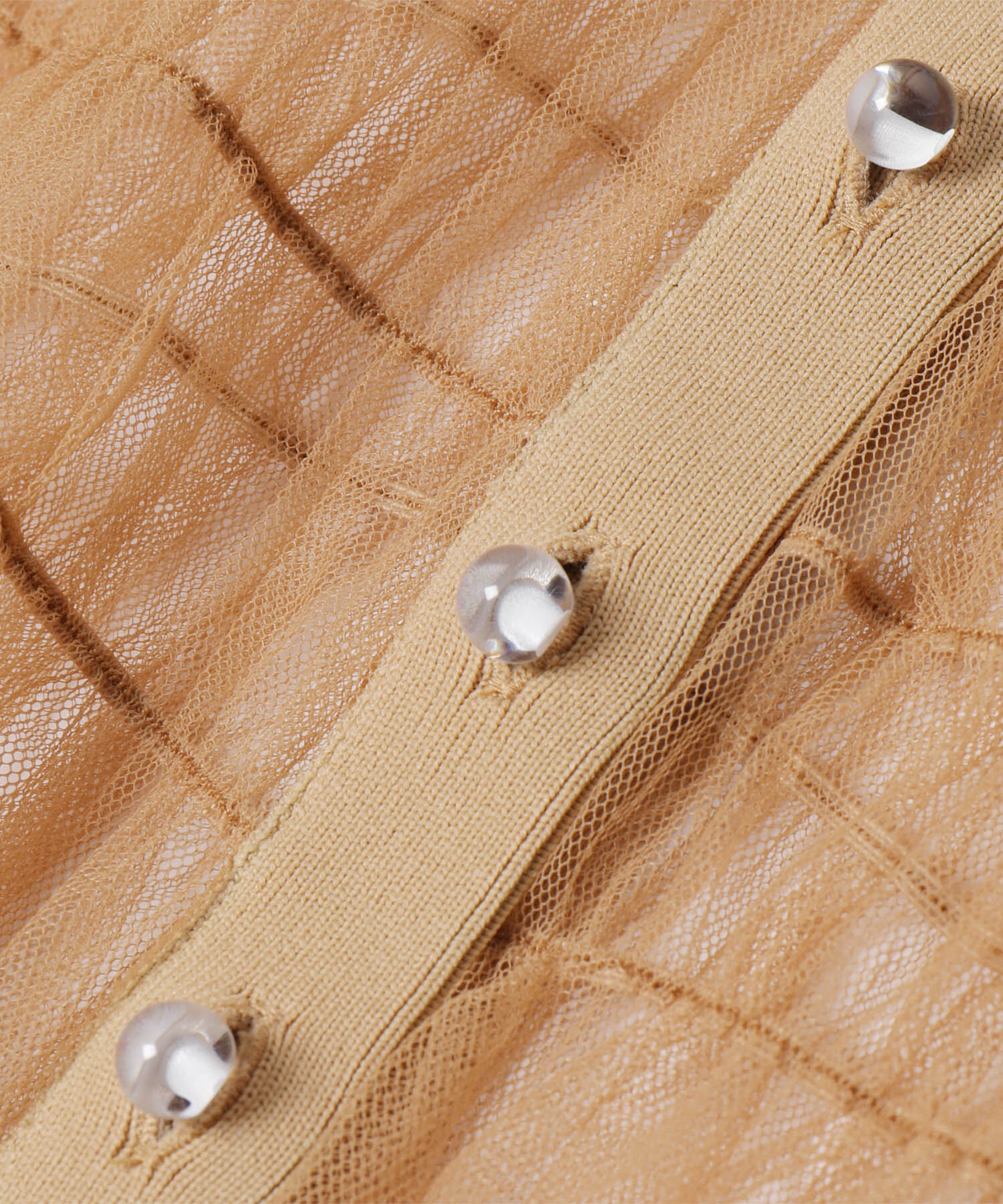 ADAM ET ROPE'「【WEB限定】ギャザーチュールカーディガン」|カーディガン|