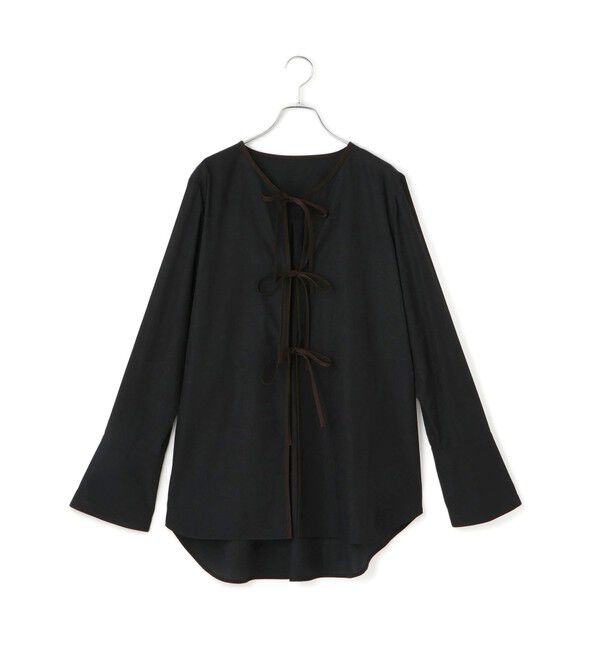 ADAM ET ROPE'「【サステナブル】リボンブラウス」|シャツ・ブラウス|