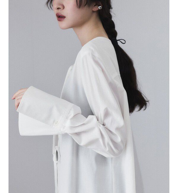 ADAM ET ROPE'「【サステナブル】リボンブラウス」|シャツ・ブラウス|