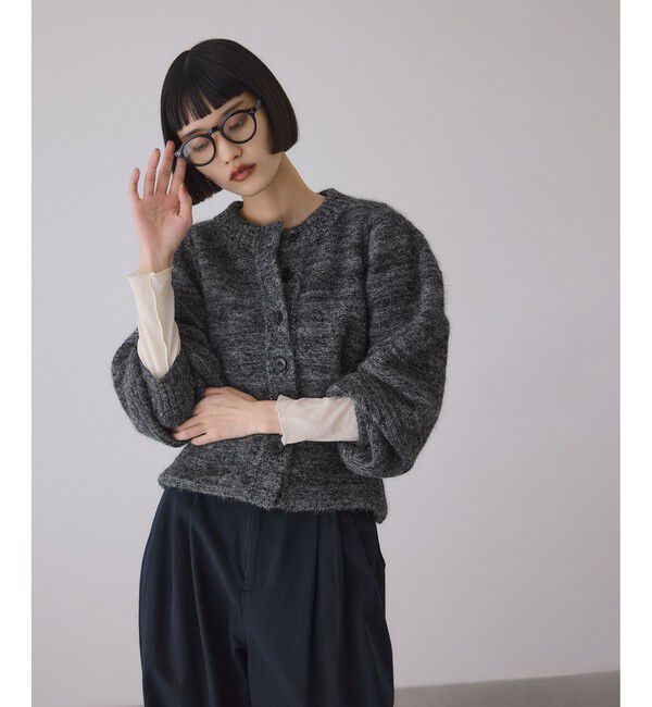 ADAM ET ROPE'「MIXヤーンカーディガン」|カーディガン|