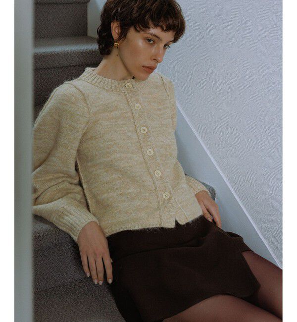 ADAM ET ROPE'「MIXヤーンカーディガン」|カーディガン|