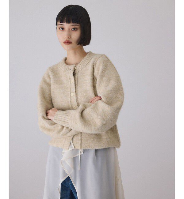 ADAM ET ROPE'「MIXヤーンカーディガン」|カーディガン|