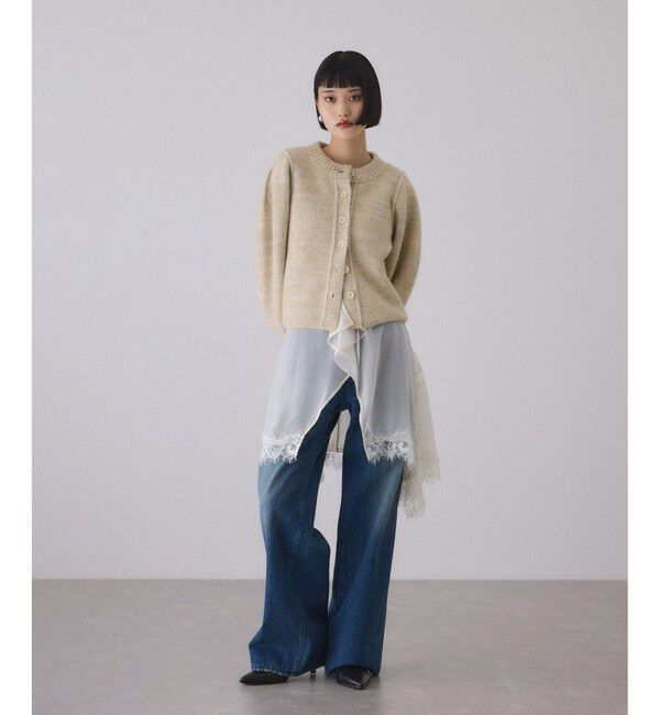 ADAM ET ROPE'「MIXヤーンカーディガン」|カーディガン|