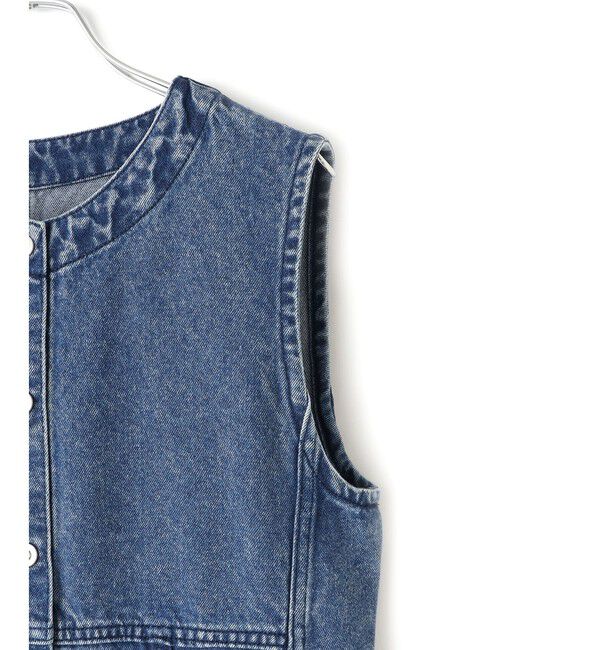 ADAM ET ROPE'「【WEB限定】ライトデニムスリーブレスワンピース」|ワンピース|