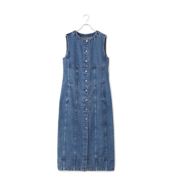 ADAM ET ROPE'「【WEB限定】ライトデニムスリーブレスワンピース」|ワンピース|