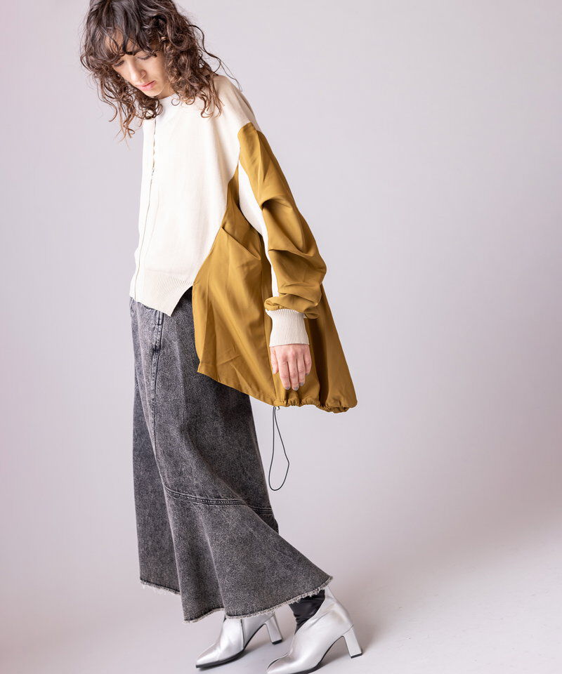  「アシンメトリーケミカルデニムスカート」|スカート|