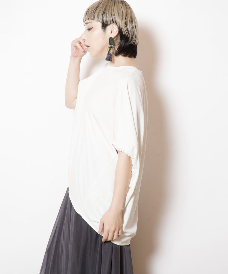  「切替コクーンTシャツ」|Tシャツ・カットソー|