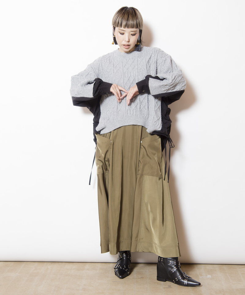  「ポケットフレアースカート」|フレア|