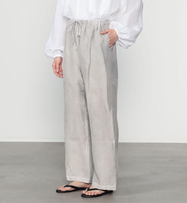  「enrica | シルク ワイドイージーパンツ WOMEN」|チノ|