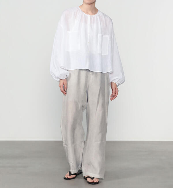  「enrica | シルク ワイドイージーパンツ WOMEN」|チノ|