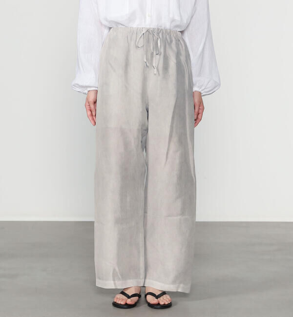  「enrica | シルク ワイドイージーパンツ WOMEN」|チノ|