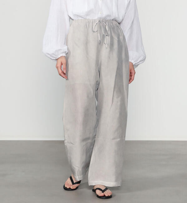  「enrica | シルク ワイドイージーパンツ WOMEN」|チノ|