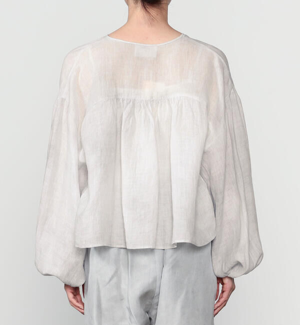  「enrica | リネンボイル 炭染めブラウス WOMEN」|シャツ・ブラウス|