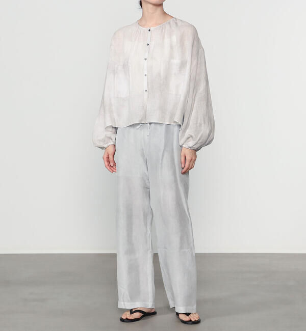  「enrica | リネンボイル 炭染めブラウス WOMEN」|シャツ・ブラウス|