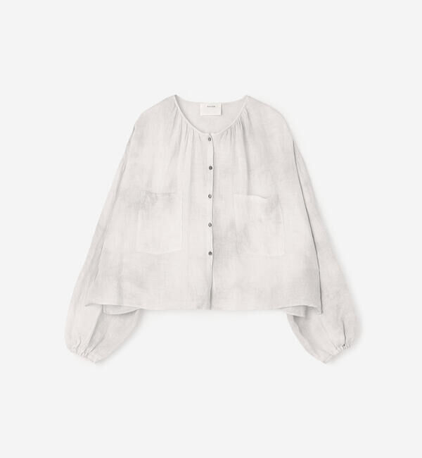  「enrica | リネンボイル 炭染めブラウス WOMEN」|シャツ・ブラウス|