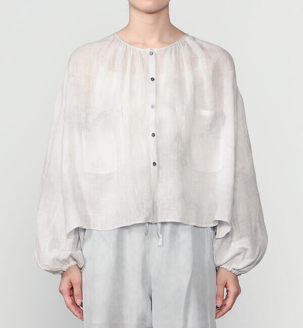  「enrica | リネンボイル 炭染めブラウス WOMEN」|シャツ・ブラウス|
