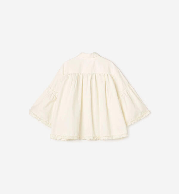  「crinkle crinkle crinkle | ガーメントダイ フリルシャツ WOMEN」|シャツ・ブラウス|