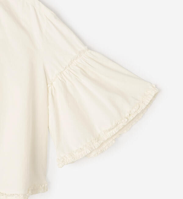  「crinkle crinkle crinkle | ガーメントダイ フリルシャツ WOMEN」|シャツ・ブラウス|