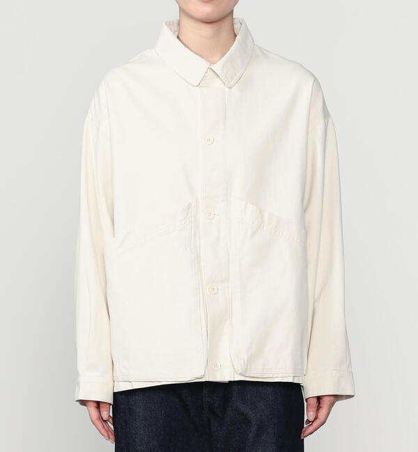  「7115 by SZEKI | コットン シャツジャケット WOMEN」|テーラードジャケット|