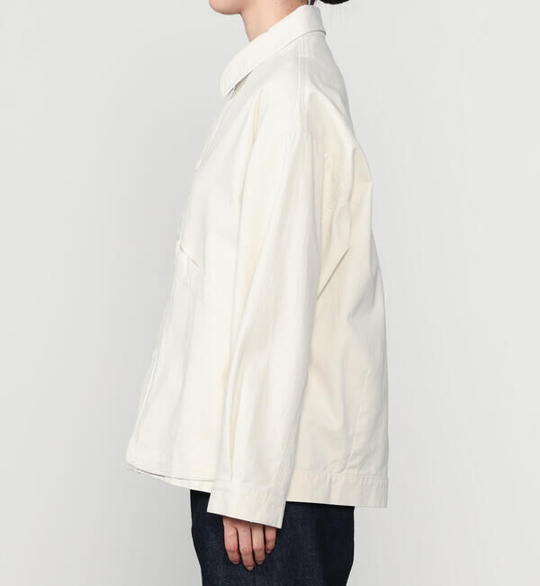  「7115 by SZEKI | コットン シャツジャケット WOMEN」|テーラードジャケット|