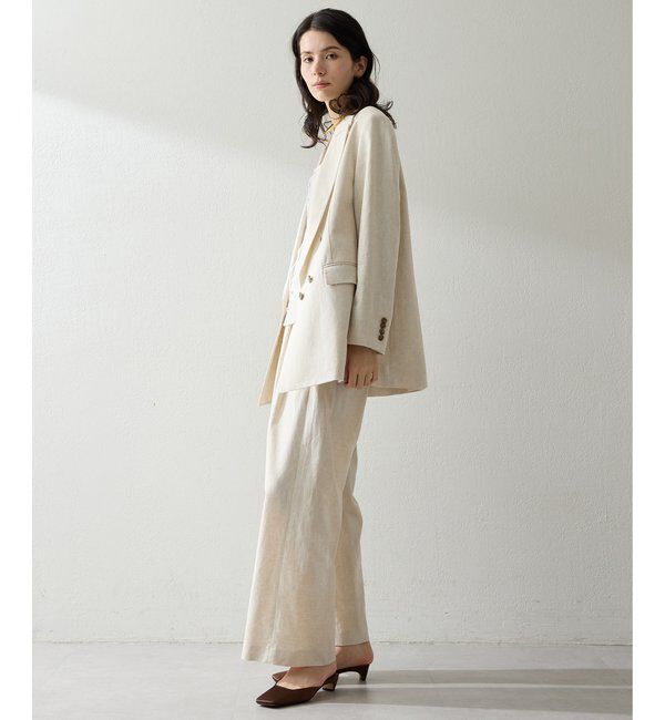 THE PAUSE「【THE PAUSE】コットンリネンタックパンツ」|チノ|