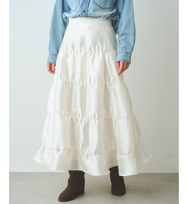  「シアーボリュームスカート」|スカート|オフホワイト