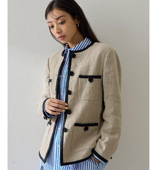  「リネンパイピングジャケット」|その他|