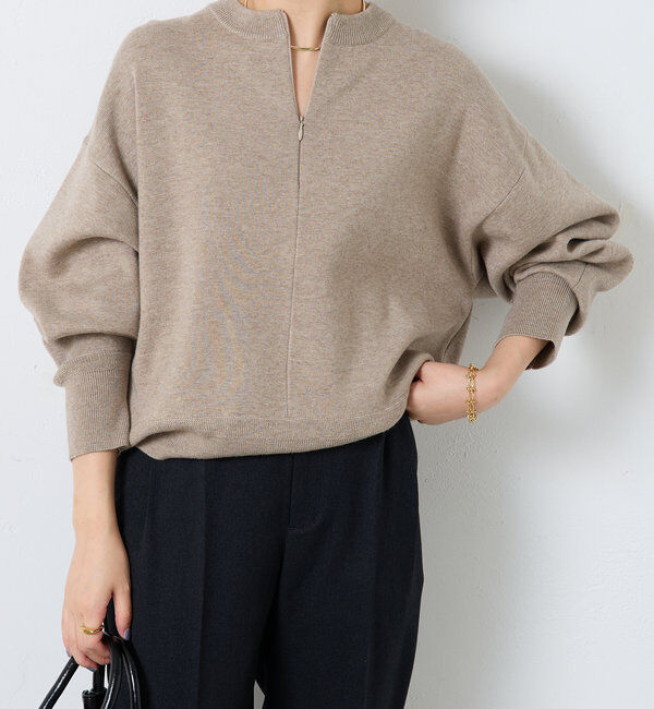  「《総売上数1.6万枚突破！》ジップスウェットライクニット」|ニット・セーター|
