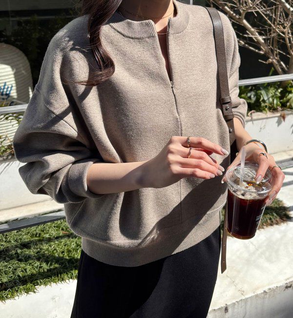  「《総売上数1.6万枚突破！》ジップスウェットライクニット」|ニット・セーター|