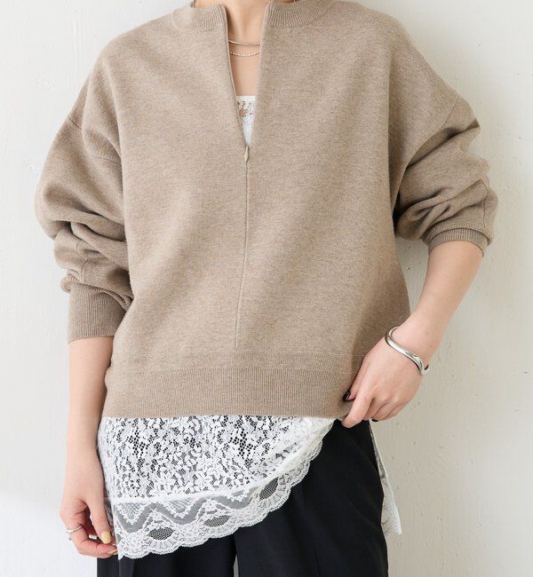  「《総売上数1.6万枚突破！》ジップスウェットライクニット」|ニット・セーター|