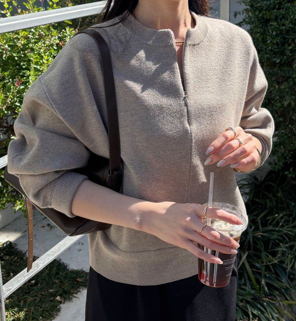  「《総売上数1.6万枚突破！》ジップスウェットライクニット」|ニット・セーター|