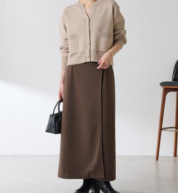  「スキッパースウェットライクカーディガン」|ニット・セーター|