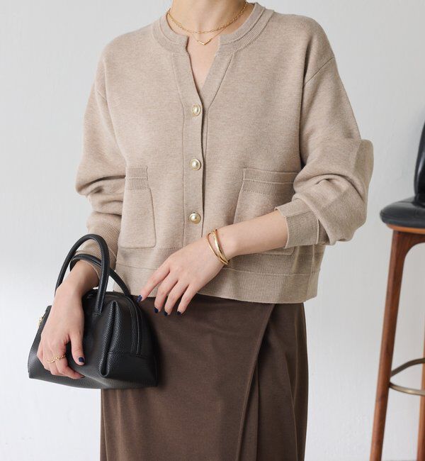  「スキッパースウェットライクカーディガン」|ニット・セーター|