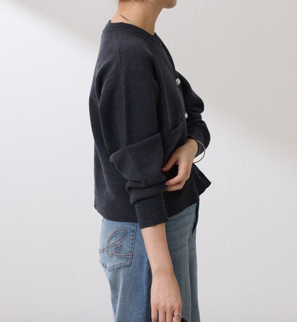  「スキッパースウェットライクカーディガン」|ニット・セーター|