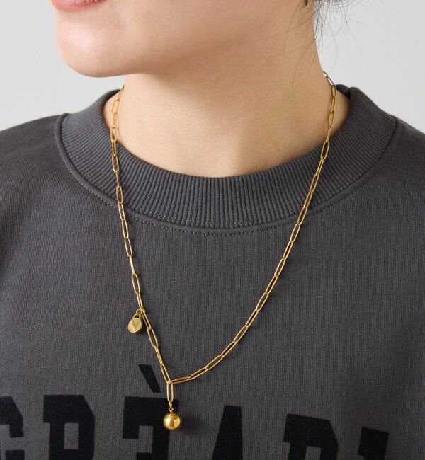  「ステンレスボールネックレス」|リング|