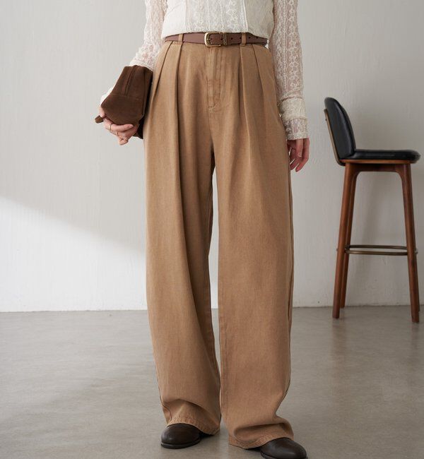  「Q.anosチャームタックデニムパンツ」|デニム|