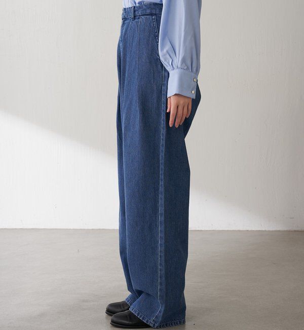  「Q.anosチャームタックデニムパンツ」|デニム|