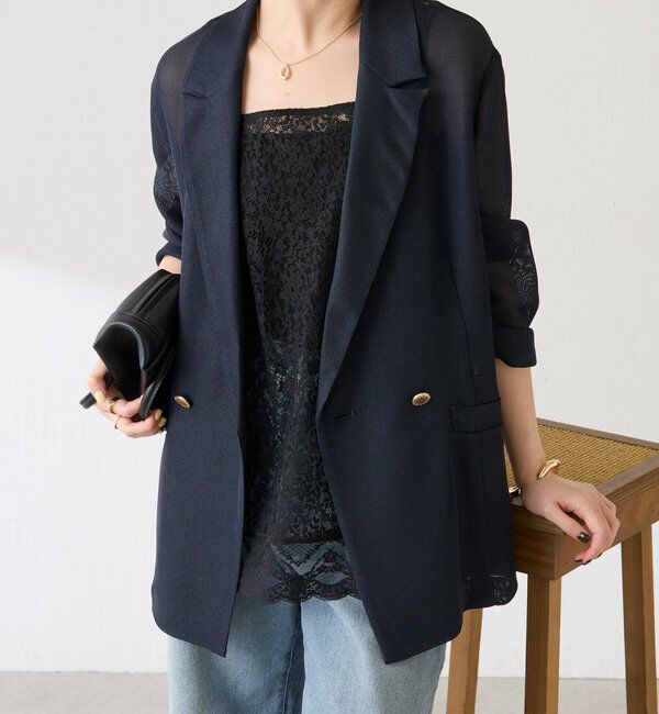  「メッシュダブルジャケット」|テーラードジャケット|