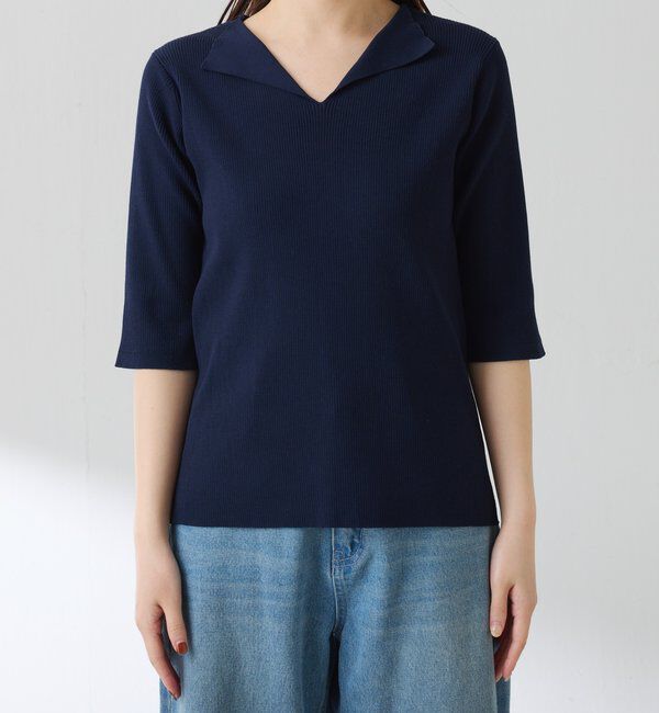  「ハーフスリーブコンパクトニット」|ニット・セーター|