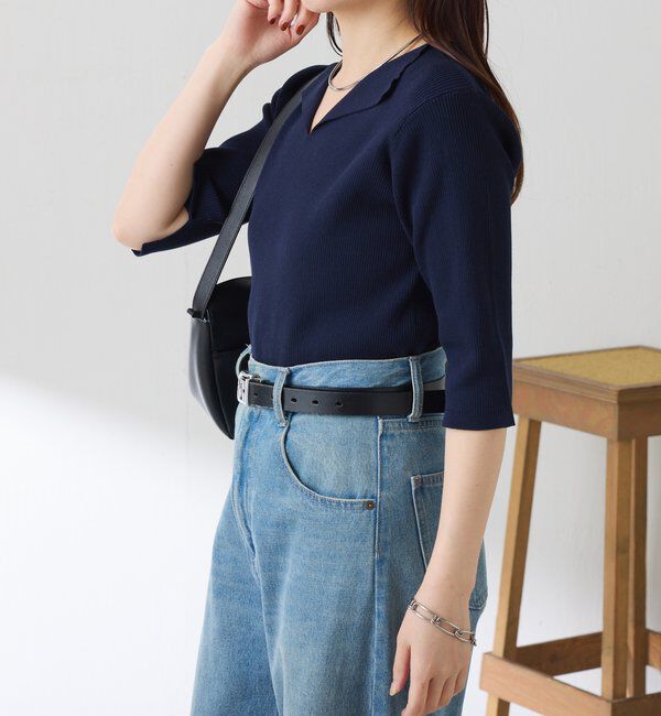  「ハーフスリーブコンパクトニット」|ニット・セーター|