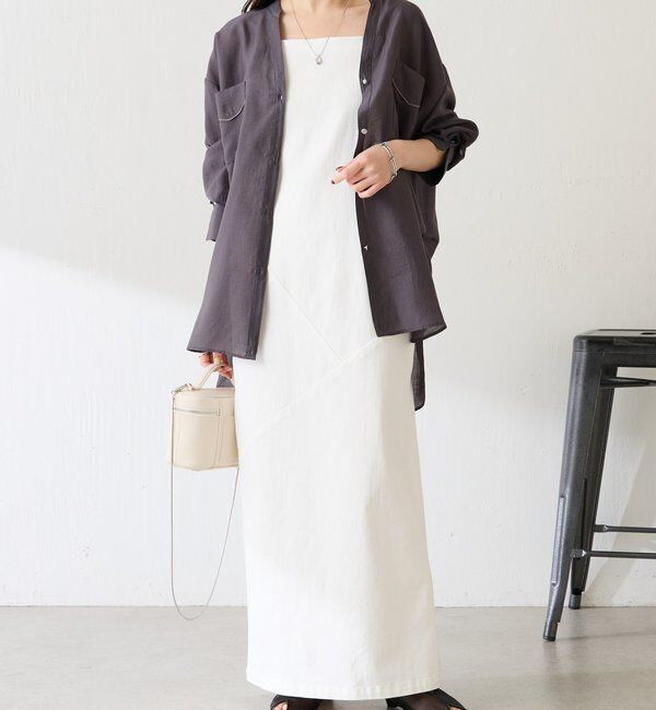  「Q.anosリラックススリムデニムワンピース」|ワンピース|