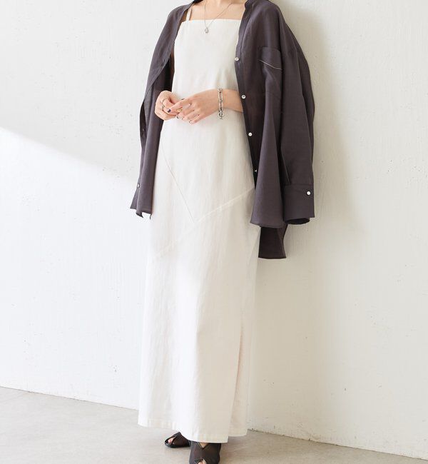  「Q.anosリラックススリムデニムワンピース」|ワンピース|