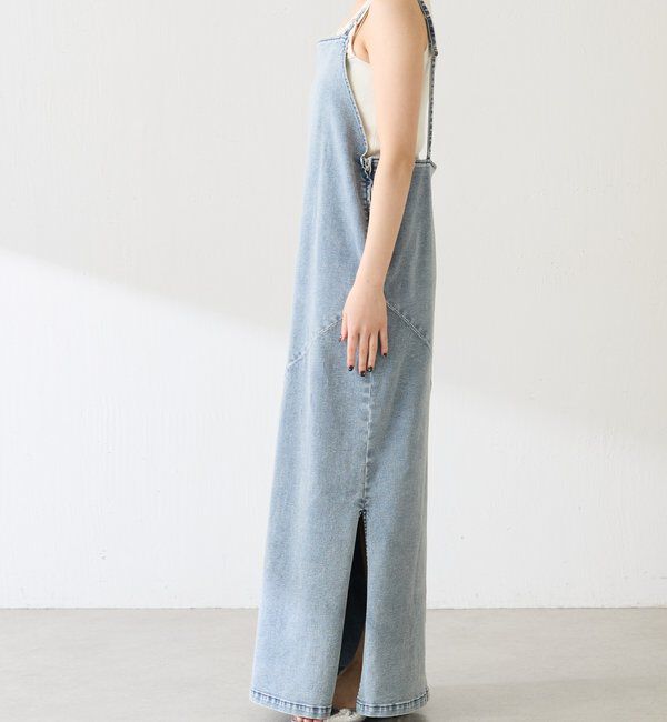  「Q.anosリラックススリムデニムワンピース」|ワンピース|