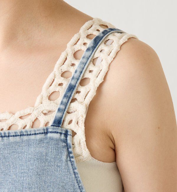  「Q.anosリラックススリムデニムワンピース」|ワンピース|