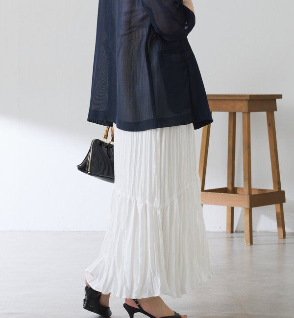  「ワッシャーナナメ切替スカート」|スカート|
