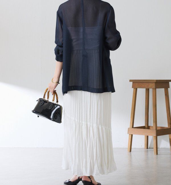  「ワッシャーナナメ切替スカート」|スカート|