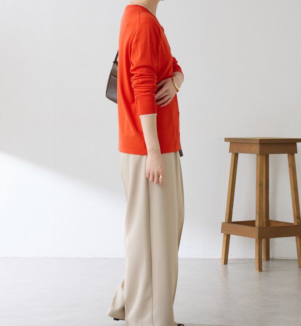  「レイヤード風クルーネックカーディガン」|ニット・セーター|