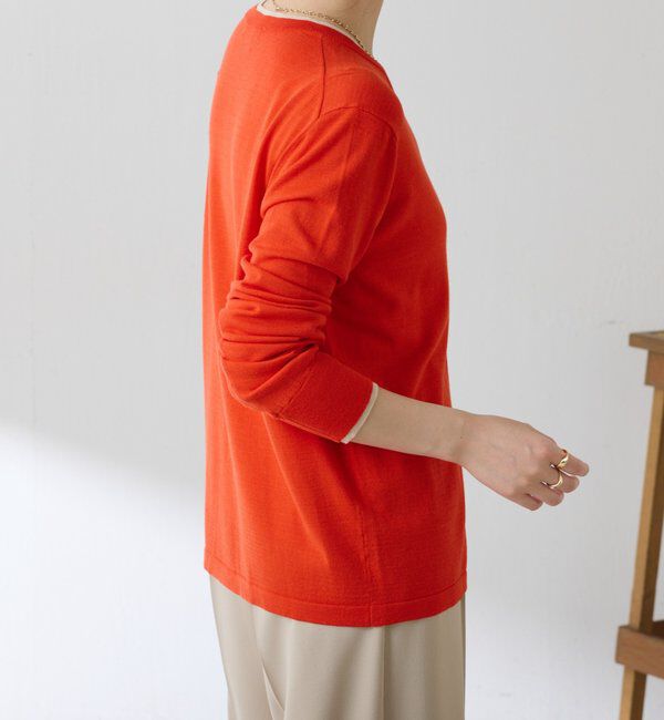  「レイヤード風クルーネックカーディガン」|ニット・セーター|