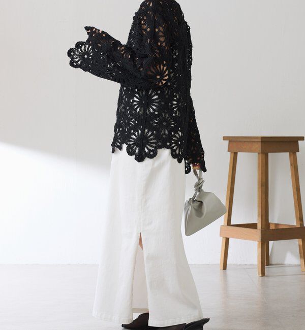  「フラワー柄クロシェニット」|ニット・セーター|